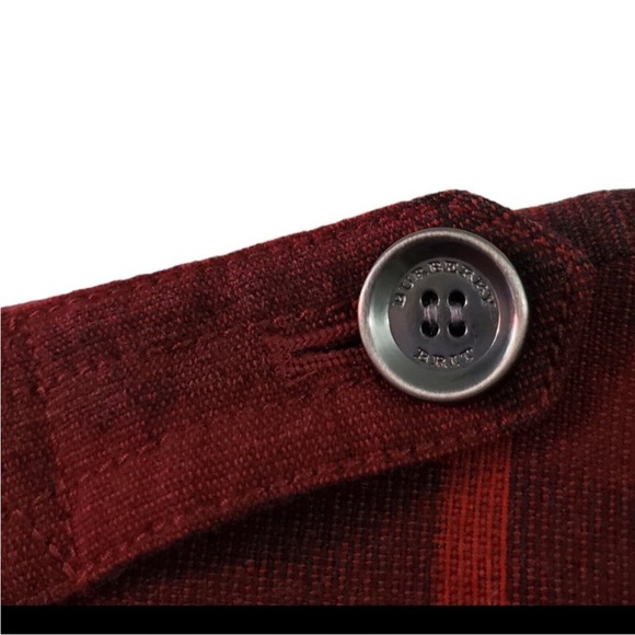 Burberry Brit Dress 6 Red Plaid Pencil Sheath Trench Wool Novacheck Nova Zip - Picture 5 of 15